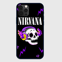 Чехол iPhone 12 Pro Nirvana неоновый череп