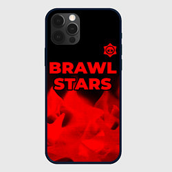 Чехол для iPhone 12 Pro Brawl Stars - red gradient посередине, цвет: 3D-черный