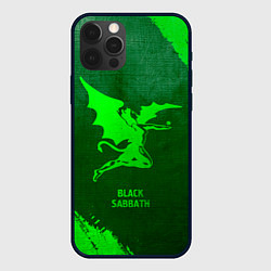 Чехол iPhone 12 Pro Black Sabbath - green gradient