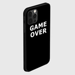 Чехол для iPhone 12 Pro Game over white logo, цвет: 3D-черный — фото 2