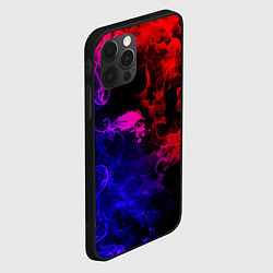 Чехол для iPhone 12 Pro Неоновый цветок в дыму, цвет: 3D-черный — фото 2