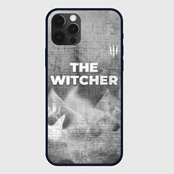 Чехол iPhone 12 Pro The Witcher - grey gradient посередине