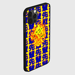 Чехол для iPhone 12 Pro Samurai logo patten japan, цвет: 3D-черный — фото 2