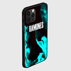 Чехол для iPhone 12 Pro Ramones fire rose, цвет: 3D-черный — фото 2