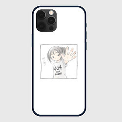 Чехол для iPhone 12 Pro 404 error anime tag, цвет: 3D-черный