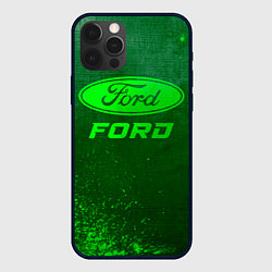 Чехол iPhone 12 Pro Ford - green gradient