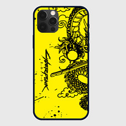 Чехол iPhone 12 Pro Syberpunk dragon tatoo