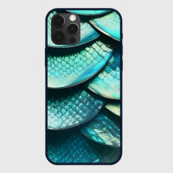 Чехол для iPhone 12 Pro Чешуя крупной рыбы, цвет: 3D-черный