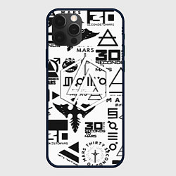 Чехол iPhone 12 Pro Linkin park pattern 30 second to mars