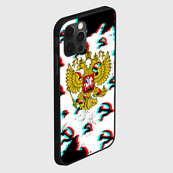 Чехол для iPhone 12 Pro Россия паттерн ссср глитч, цвет: 3D-черный — фото 2