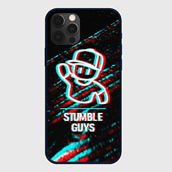 Чехол для iPhone 12 Pro Stumble Guys в стиле glitch и баги графики на темн, цвет: 3D-черный