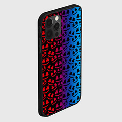 Чехол для iPhone 12 Pro Marshmello gradient, цвет: 3D-черный — фото 2