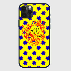 Чехол iPhone 12 Pro Samurai fire logo steel