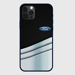 Чехол iPhone 12 Pro FORD metal texture