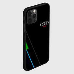 Чехол для iPhone 12 Pro AUDI geometry line, цвет: 3D-черный — фото 2