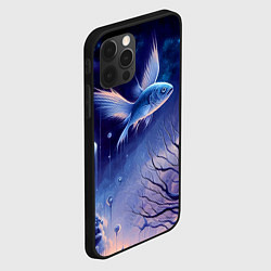 Чехол для iPhone 12 Pro Крылатая рыба - сюрреализм, цвет: 3D-черный — фото 2