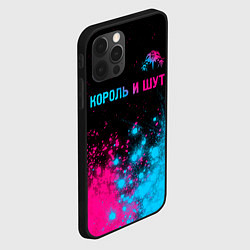 Чехол для iPhone 12 Pro Король и Шут - neon gradient посередине, цвет: 3D-черный — фото 2