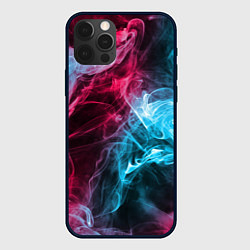 Чехол для iPhone 12 Pro Неоновые разводы дыма, цвет: 3D-черный