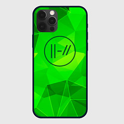 Чехол iPhone 12 Pro Twenty One Pilots green poly