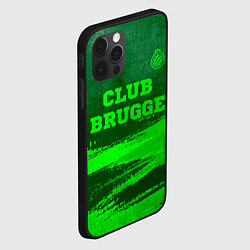 Чехол для iPhone 12 Pro Club Brugge - green gradient посередине, цвет: 3D-черный — фото 2