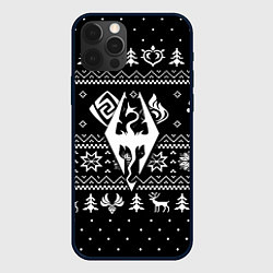 Чехол iPhone 12 Pro The Elder Scrolls game pattern