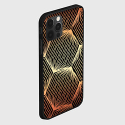 Чехол для iPhone 12 Pro Узоры в форме сот с огненным переливом, цвет: 3D-черный — фото 2