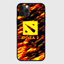 Чехол для iPhone 12 Pro DOTA2 огенный стиль текстура, цвет: 3D-черный