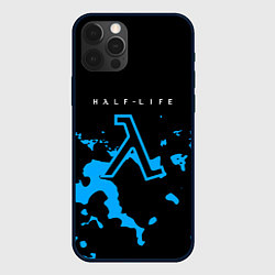 Чехол для iPhone 12 Pro Half life синий камуфляж, цвет: 3D-черный