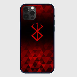 Чехол для iPhone 12 Pro Berserk red poly, цвет: 3D-черный