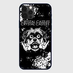 Чехол для iPhone 12 Pro Crystal Castles рок пес, цвет: 3D-черный