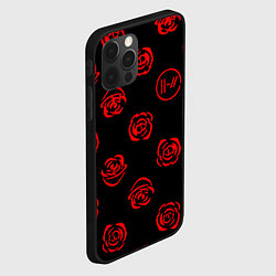 Чехол для iPhone 12 Pro Twenty one pilots rose pattern, цвет: 3D-черный — фото 2