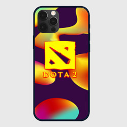 Чехол iPhone 12 Pro Dota 2 неоновая абстракция