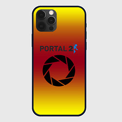 Чехол для iPhone 12 Pro Portal 2 gradient, цвет: 3D-черный