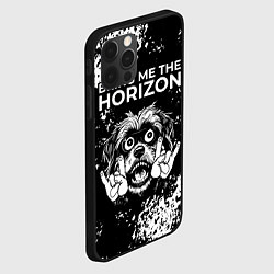 Чехол для iPhone 12 Pro Bring Me the Horizon рок пес, цвет: 3D-черный — фото 2