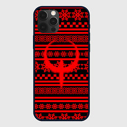 Чехол для iPhone 12 Pro Quake winter pattern, цвет: 3D-черный