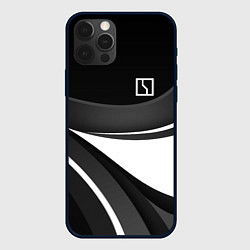 Чехол для iPhone 12 Pro Zeekr - черно-белый, цвет: 3D-черный