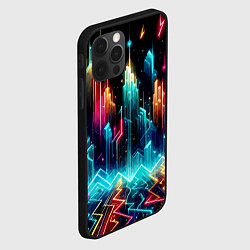 Чехол для iPhone 12 Pro Neon fantastic metropolis - vaporwave, цвет: 3D-черный — фото 2