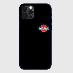 Чехол iPhone 12 Pro Nissan logo steel