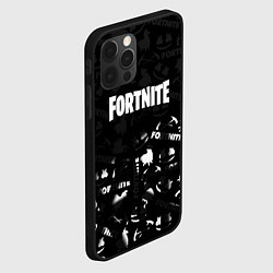 Чехол для iPhone 12 Pro Fortnite pattern black, цвет: 3D-черный — фото 2