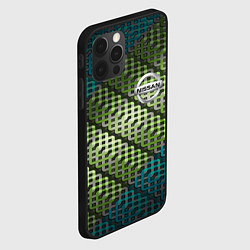 Чехол для iPhone 12 Pro Nissan авто текстура узор, цвет: 3D-черный — фото 2