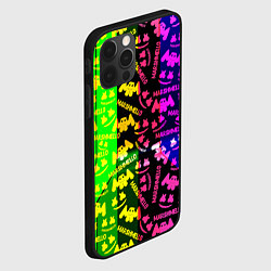 Чехол для iPhone 12 Pro Marshmello pattern neon steel, цвет: 3D-черный — фото 2