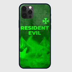 Чехол iPhone 12 Pro Resident Evil - green gradient посередине