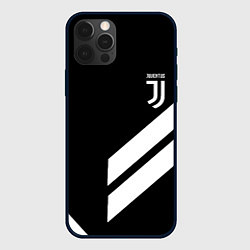 Чехол для iPhone 12 Pro Juventus line white, цвет: 3D-черный