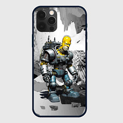 Чехол iPhone 12 Pro Homer Simpson cool cyborg - ai art fantasy