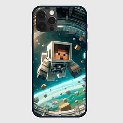 Чехол iPhone 12 Pro An astronaut in outer space - Minecraft