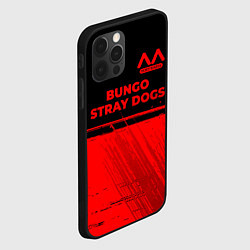 Чехол для iPhone 12 Pro Bungo Stray Dogs - red gradient посередине, цвет: 3D-черный — фото 2