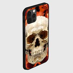 Чехол для iPhone 12 Pro Смеющийся череп паттерн, цвет: 3D-черный — фото 2
