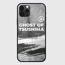 Чехол для iPhone 12 Pro Ghost of Tsushima - grey gradient посередине, цвет: 3D-черный