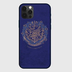 Чехол для iPhone 12 Pro Happy Christmas - Hogwarts, цвет: 3D-черный