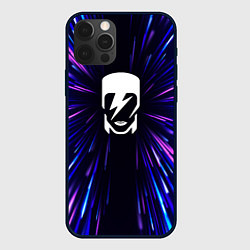 Чехол iPhone 12 Pro David Bowie neon energy